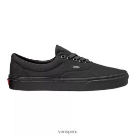 Vans Perú NBDZ464290 negro-negro | Vans Zapatillas de skate clásicas de la era para hombre, zapatillas bajas, sin cordones, transpirables