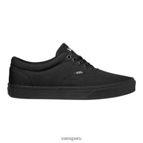 Vans Perú NBDZ464314 negro-negro | Vans Zapatillas de skate Doheny para hombre, zapatillas informales de lona ligeras.