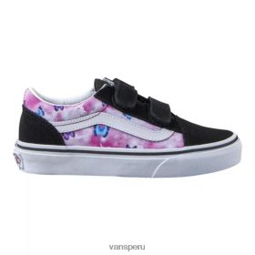 Vans Perú NBDZ464366 rojo fucsia-blanco verdadero | Vans zapatillas de skate pre-escolar para niños old skool v mariposa dream zapatillas deportivas para niña