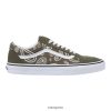 Vans Perú NBDZ464384 hoja de uva blanca | Vans Zapatillas de skate Old Skool Peace Paisley para hombre, zapatillas bajas