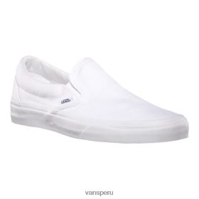 Vans Perú NBDZ464388 blanco | Vans Zapatillas de skate clásicas para hombre, zapatillas bajas, transpirables
