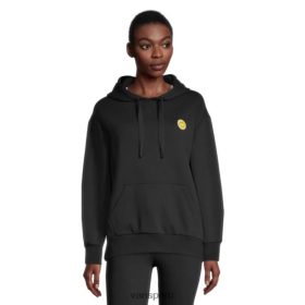 Vans Perú NBDZ464446 negro | Vans sudadera con capucha extragrande de manga larga mar mar para mujer