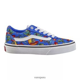 Vans Perú NBDZ464468 deslumbrante azul-blanco | Vans zapatillas de skate para niños preescolares ward dragon explorer zapatillas de deporte para niños
