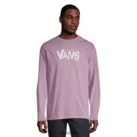 Vans Perú NBDZ464570 saúco | Vans camiseta de manga larga con cuello redondo para hombre con los pulgares hacia arriba