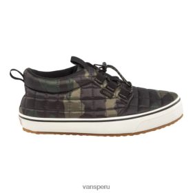 Vans Perú NBDZ464614 camuflaje-blanco | Vans Zapatilla tipo chukka para hombre, parte superior media, sin cordones, de nailon todo terreno