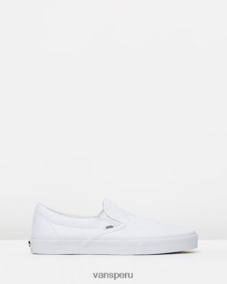 Vans Perú NBDZ464660 blanco verdadero | Vans clásico sin cordones - unisex