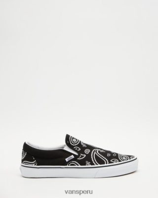 Vans Perú NBDZ464810 negro-blanco verdadero | Vans clásico sin cordones - unisex