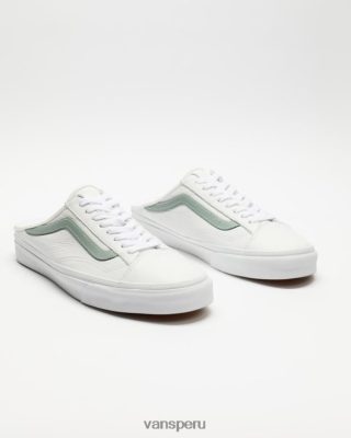 Vans Perú NBDZ464828 verdadero entorno blanco-verde | Vans Mules de piel estilo 36 - unisex
