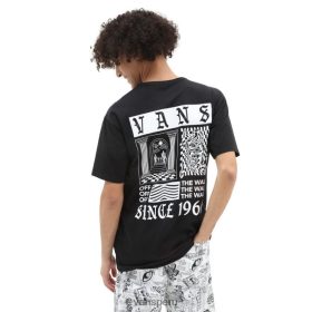 Vans Perú NBDZ46870 negro | Vans kevin peraza fuera de la pared camiseta