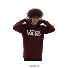 Vans Perú NBDZ46934 rojo | Vans sudadera con capucha y cremallera clásica