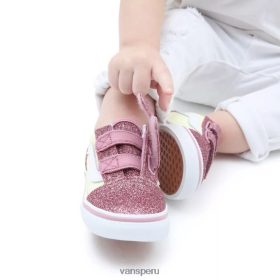 Vans Peru NBDZ461079 amarillo-rosa | Vans zapatillas old skool v de niño (1-4 años)