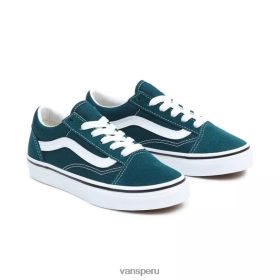 Vans Peru NBDZ461131 verde | Vans zapatillas old skool juveniles (8-14 años)