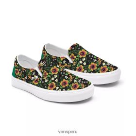 Vans Peru NBDZ461217 único | Vans niños customs garden floral slip-on (4-8 años)