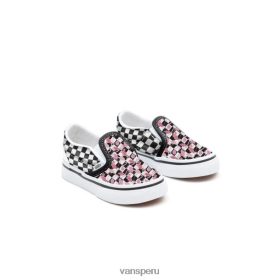 Vans Peru NBDZ461231 único | Vans Zapatos sin cordones Customs flamingos checkerboard de niño pequeño (1-4 años)