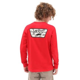 Vans Peru NBDZ461267 rojo | Vans camiseta con parche completo en la espalda para niño