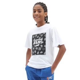 Vans Peru NBDZ461285 blanco | Vans camiseta con estampado de cuadros para niño (8-14 años)