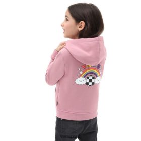Vans Peru NBDZ461329 rosa | Vans sudadera con capucha y lazo feliz para niños pequeños (2-8 años)