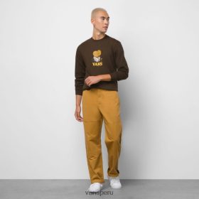 Vans Peru NBDZ461407 marrón hueso | Vans auténtico pantalón chino suelto de doble rodilla