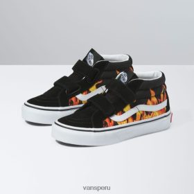 Vans Peru NBDZ461511 negro | Vans niños digi flame sk8-mid reedición v
