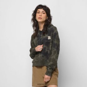 Vans Peru NBDZ461541 hoja de uva | Vans sudadera con capucha y efecto tie-dye a cuadros