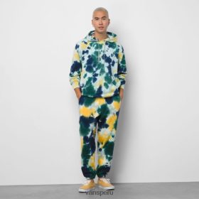Vans Peru NBDZ461567 jardin-blanco-amarillo | Vans pantalones deportivos relajados con efecto tie-dye
