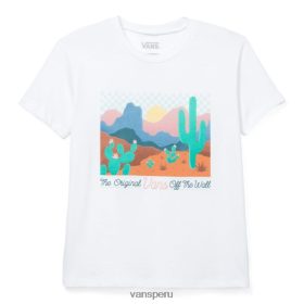 Vans Peru NBDZ461641 blanco | Vans camiseta con flores del desierto para niños