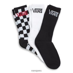 Vans Peru NBDZ461769 tablero de ajedrez negro | Vans paquete de 3 calcetines clásicos 9.5-13