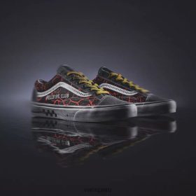 Vans Peru NBDZ46183 negro-rojo | Vans x cosas más extrañas zapatos estilo 36