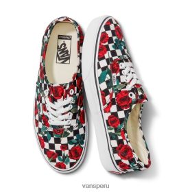 Vans Peru NBDZ462019 único | Vans rosas de tablero de ajedrez de aduanas auténticas