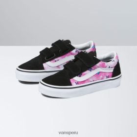 Vans Peru NBDZ462147 rojo fucsia-blanco verdadero | Vans niños old skool v sueño mariposa