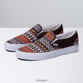 Vans Peru NBDZ462427 Fair Isle marrón-multi | Vans clásico sin cordones