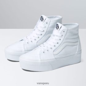 Vans Peru NBDZ462441 lienzo blanco verdadero | Vans Forma de pila cónica sk8-hi