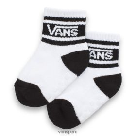 Vans Peru NBDZ462465 blanco-negro | Vans calcetín drop v crew para niños pequeños de 12 a 24 m