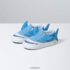 Vans Peru NBDZ462531 azul-blanco verdadero | Vans niño slip-on v tiburón
