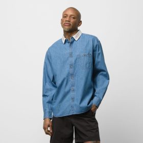 Vans Peru NBDZ462691 índigo vintage | Vans camisa con botones de mezclilla lavada deerfield