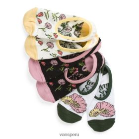 Vans Peru NBDZ462713 lilas | Vans paquete de 3 calcetines canoodle con florecitas de amapola 6.5-10