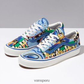 Vans Peru NBDZ463025 Blanco auténtico con aerógrafo | Vans fábrica de anaheim old skool 36 dx