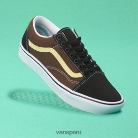 Vans Peru NBDZ463099 negro-lluvia tambor-crema oro | Vans cómodocush tritono old skool