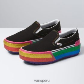 Vans Peru NBDZ463247 único | Vans slip-on clásicos con purpurina apilados