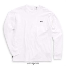 Vans Peru NBDZ463325 blanco | Vans Camiseta clásica unisex de manga larga fuera de la pared