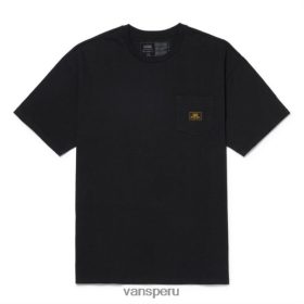 Vans Peru NBDZ463403 negro | Vans camiseta con bolsillo de la pared