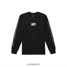 Vans Peru NBDZ463455 negro | Vans playeras manga larga de box liner otw
