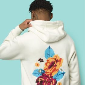 Vans Peru NBDZ463481 natural | Vans sudaderas con capucha florales con bordado de anaheim
