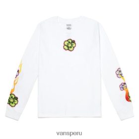 Vans Peru NBDZ463739 blanco | Vans Camiseta estilo boyfriend de manga larga Em on Holiday