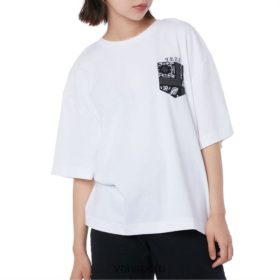 Vans Peru NBDZ463819 blanco | Vans camisa corta con bolsillo tipo bandana y rosas