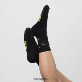 Vans Peru NBDZ464101 negro | Vans calcetín bordado (talla 6.5-10 1 paquete)