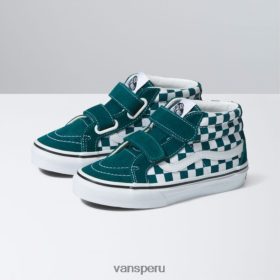 Vans Peru NBDZ464143 verde azulado profundo | Vans teoría del color niños sk8-mid reedición v
