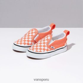 Vans Peru NBDZ464165 melón blanco verdadero | Vans niño pequeño checkerboard classic slip-on v