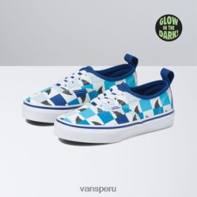 Vans Peru NBDZ464169 limoges-blanco verdadero | Vans encaje elástico auténtico tiburones resplandecientes para niños