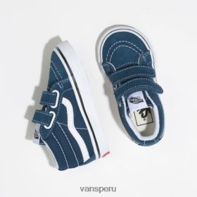 Vans Peru NBDZ464217 negro-rojo de carreras | Vans niño pequeño sk8-mid reedición v